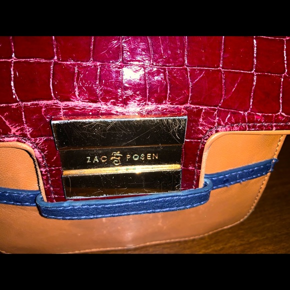 Vintage Zac Posen Stamped Leather Crossbody - Picture 5 of 9
